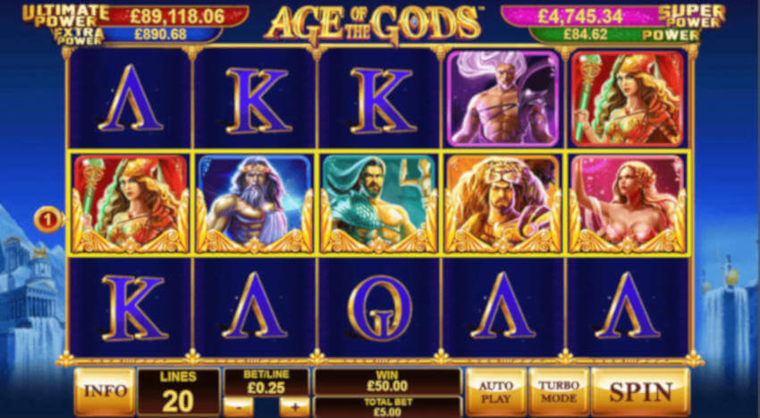 Age of the Gods Slot Gameplay