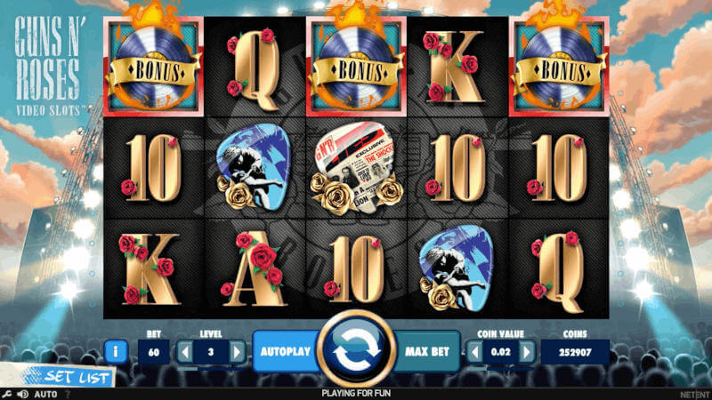 Guns n Roses video slots