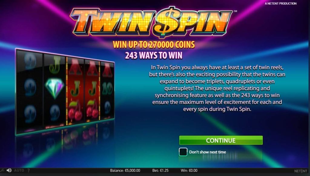 twin spin slot