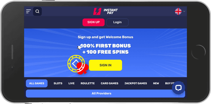 instantpay casino mobile view