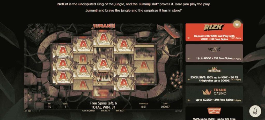 jumanji slot game