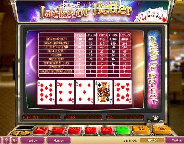 video poker online strategy